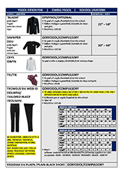 Gwybodaeth ar rheloau Gwisg Ysgol newydd 2022